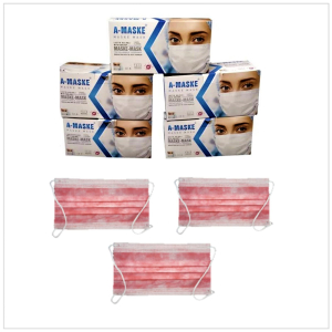 Pembe 3 Katlı Maske