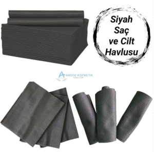 Saç ve Cilt Havlusu (Siyah) 50 Adet