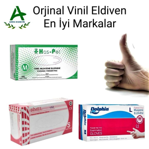 Vinil Şeffaf Pudrasız Muayene Eldiveni